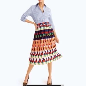 J.Crew 365 Art Deco Pleated Midi Skirt